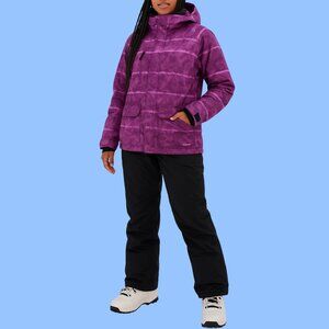 Billabong Purple Tie-Dye Snowboard Jacket – Women’s Small (10K Waterproof)